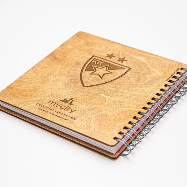 KK Crvena Zvezda -  Notes drvo 101 Ponos grada 21x20cm