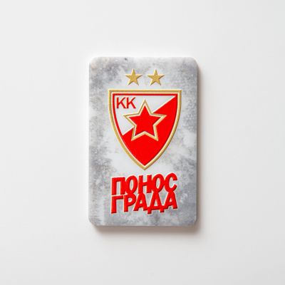 KK Crvena Zvezda  Magnetić plexi 103 (neon tamni/ponos/lopta)