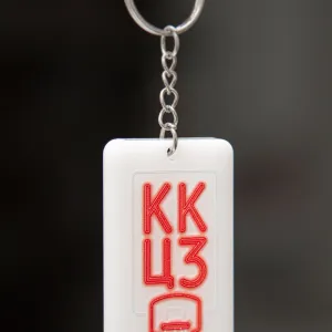 KK Crvena Zvezda -  Privezak plexi 3D print 104 (neon svetli)